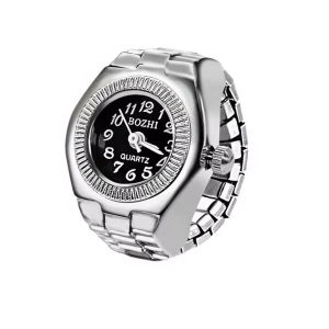 Finger Watch Mini Elastic Strap Alloy Watches Rings Jewelry Clock Quartz Watch Ring Watch