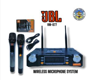 JBL VM-877 chargeable wireless microphone adjustable volume professional microphone