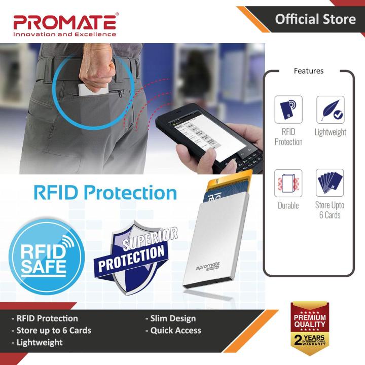 Promate CardSafe Ultra-Slim RFID Blocking Card Case | Lazada