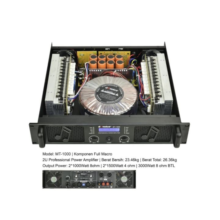 POWER AMPLIFIER DB VOICE Mt 1000 / Mt1000 CLASS H | Lazada Indonesia
