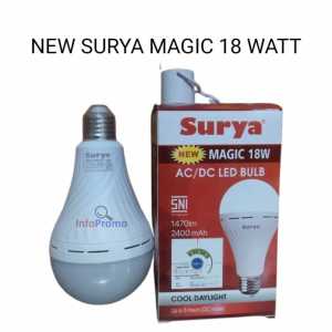 Lampu Bohlam New Magic LED 18 watt emergency Surya AC DC Auto On Mati Listrik Original