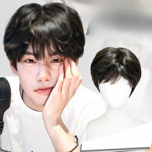 Korean differential broken cover wig male juvenile feeling simulation hair realistic breathable full head cover natural fluffy wear it when you get it