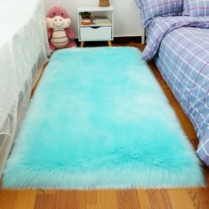 Faux Fur Carpet for Living Room Soft Imitation Sheepskin Rugs Bedside Floor Cushion Plush Fluffy Artificial Wool Mat Home Decor