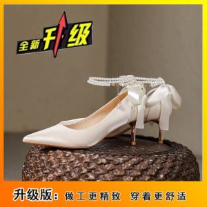 [Free Shipping] White High Heels Elegant Bridal Shoes Perfect For Weddings Versatile Enough For Everyday Wear And Suitable For Engagement Dresses