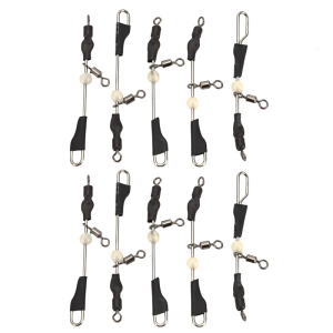 5/10pcs 3 Way Rings Rolling Swivels Fishing Line Rig Lures Connector Fishing Barrels Swivels Heavy Duty Fishing Tackle