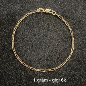 Gelang paperclip emas asli kadar 70 16k rantai tangan nori 1 gram paper clip tanpa permata polos