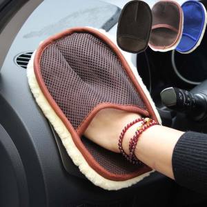 Sarung Tangan Kain Lap Mobil Waxing Polish Gloves Wool Cuci Motor Mobil