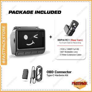 🔥DDPAI Z60 Dual 4K Ultra HD GPS🔥 [Authorised Dealer] Kereta Camera CCTV 3 Channel Front & Rear Super Capacitor Dash Cam