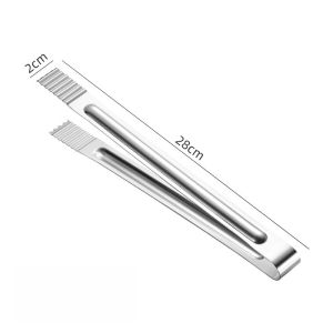 Barbecue Tongs Stainless Steel Long Handle Tongs for Non Stick Clip for Cooking Stainless Steel Steak Clamp Tongs