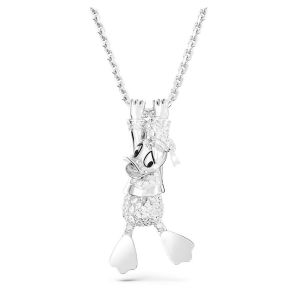 SWAROVSKI Luxury Disney Donald Duck white diamond pendant necklace S925 silver womens fashion necklace