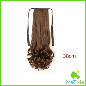MetMe วิกผมหางม้าปลอม ปลายลอนหยักโศกใหญ่ ponytail wig