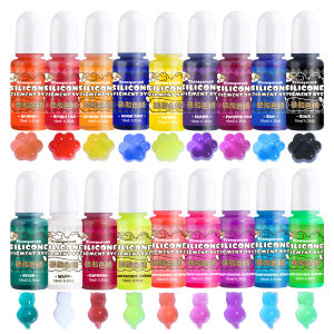 Transparent Silicone Pigment Liquid Dye 18 Colours 10ml Set Taba Squishy Mold Making Craft DIY Impression Casting & Arts