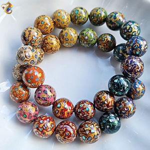 Collection Grade Chinese Lacquer Bracelet (Colorful / Blue)