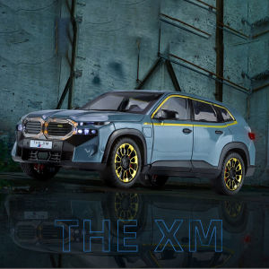 【RUM】1:24 Scale BMW XM Alloy Car Model Light & Sound Effect Diecast Car Toys for Boys Birthday Gift Kids Toys Car Collection