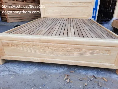 giường ngủ gỗ sồi phòng ngủ