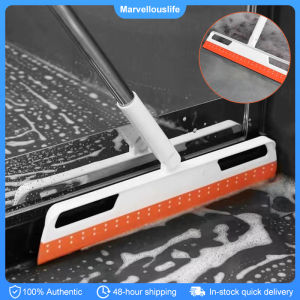35CM Magic Broom Long Handle Silicone Scraper Magic Wiper Floor Toilet Bathroom Squeegee Scrubber Household Cleaning Tools
