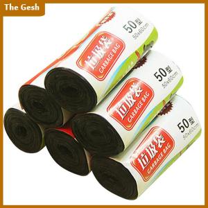[The Gesh] ถุงขยะ1ม้วน50x60ซม. สีเดียวหนาเป็นมิตรต่อสิ่งแวดล้อมถุงขยะพลาสติกแบบใช้แล้วทิ้งถุงขยะสีดำ