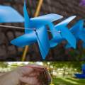 【Ready Stock】100Pcs Plastic Pinwheels Fiesta Flag Party Supply for Home Garden Indoor Outside Decoration. 