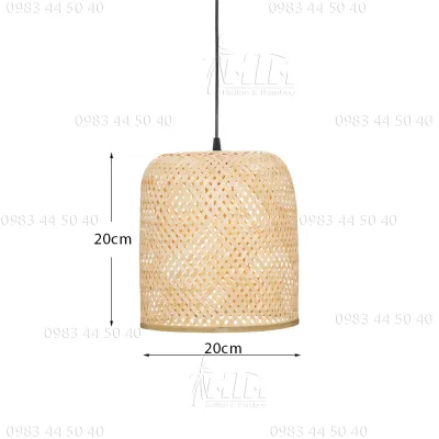 Đèn tre MTDT64 - Đèn mây tre l Đèn trang trí l Đèn treo thả
