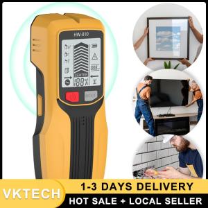 เครื่องมือค้นหาโครงสร้างผนัง 6 in 1 สำหรับไม้ โลหะ สายไฟไฟฟ้า พร้อมแม่เหล็กและหน้าจอ LCD สำหรับช่างมืออาชีพ