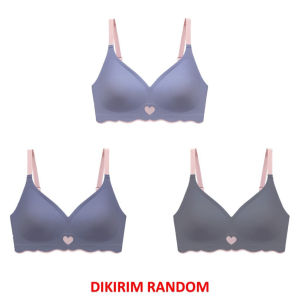 TY Bra Wanita Seamless Tanpa Kawat 7058 Pakaian Dalam Wanita Nyaman Motif Love Bra Push Up Busa Bisa Dilepas Bh Sport Gym Fitness Senam Zumba Jogging Olahraga Bra Fashion Wanita