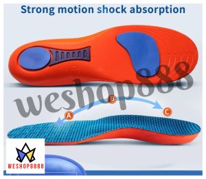 WESHOP888 1pair  Orthopedic  arch support flat foot running insole soft bottom shock-absorbing sports insoles