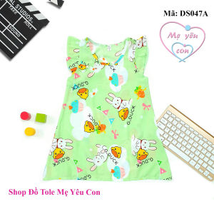 Váy đầm chữ A Size 3 (9-11kg) Tole/lanh 2 da loại 1. Được chọn mẫu. Phom rộng vải tole mát rượi.