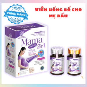 Viên uống bổ cho Mẹ Bầu Mama procare 2in1 Hộp 2 chai * 30 viên