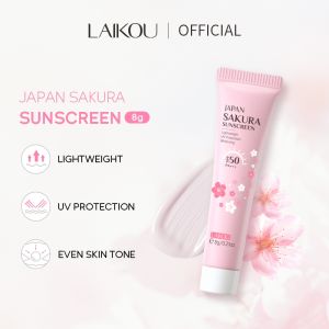 LAIKOU Japan Sakura Sunscreen SPF50 PA+++ Waterproof Face Sunblock Body UV Protection 8g