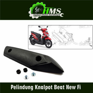 Pelindung Knalpot Beat New Fi (2012) - Cover Tutup Penutup Tameng Pengaman Muffler Exhaust Kenalpot
