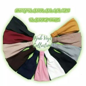 Ciput Bandana Kaos Pita Karet Belakang ( Bando Pita Kaos )