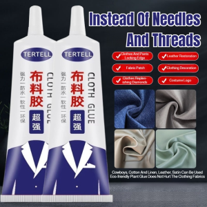 Sewing-Free Repair Tool Super Strong Adhesive Fabric Glue Clothing Holes Repaired In Seconds Universal Household Repair Glue Environmentally Friendly Traceless Needle And Thread Free Easy To Operate Fabric Glue