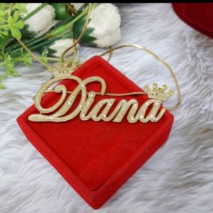 Kalung Wanita Titanium Nama Sendiri Anti Karat Lapis Emas