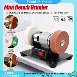 High-Quality Mini Electric Grinder with Double Wheel Seven-Speed Control and Polishing Wheel for Stainless Steel