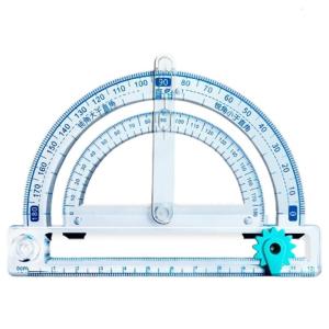 Multipurpose 4 in 1 Protractor Math Drafting Tool with Circle Drawing Ruler and Angles Measurement Tool for Engineering