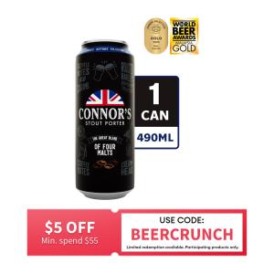 Connors Stout Porter Can 490ml
