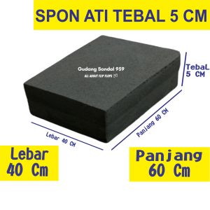 SPON ATI / BUSA ATI / SPON EVA TEBAL 5 CM WARNA HITAM LEBAR 40 X PANJANG 60 CM JORAN PANCING UMBUL