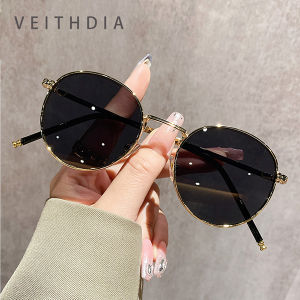 VEITHDIA Women Retro Polarized Sunglasses Trend Stage Party Round Glasses Outdoor UV Protection Sun Glasses Z1915