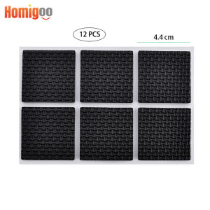 Homigoo - 12/24/48 ชิ้นลื่นกาวตนเองเฟอร์นิเจอร์ยางโต๊ะเก้าอี้ฟุตแผ่นรอบตารางโซฟาเก้าอี้ขาแผ่นเหนียวป้องกันชั้นเสื่อ
