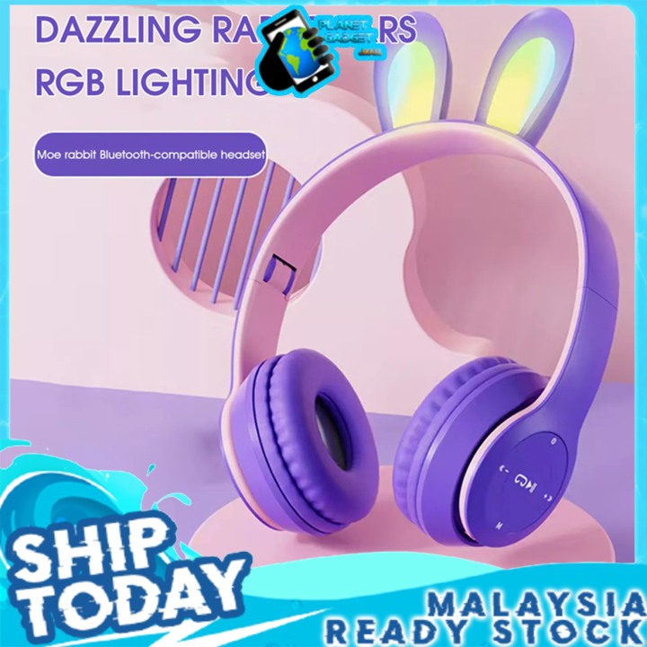 P47 / P47M / P47R Rabbit Cat Headphone Wireless Bluetooth Headpone ...