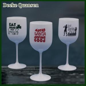 Deeke 450ml cốc nhựa cao Thủy Tinh Rượu vang đỏ thủy tinh PS rượu sâm banh thủy tinh thẳng Thủy Tinh Rượu vang thủy tinh