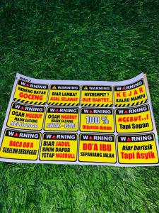 Stiker Pack Kata Kata Warning Caution Lucu Racing Sticker Setiker Pack Vinyl Hologram Anti Luntur