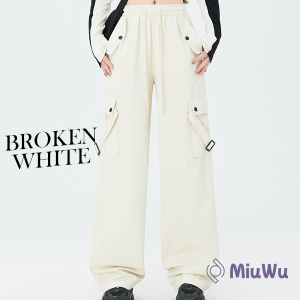MiuWu H1193 Celana Cargo Highwaist Loose Pants Cargo Import Korean Look