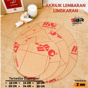 Lingkaran Bulatan Polos Dekorasi Mahar Bahan Akrilik | Dome Untuk Hiasan Mahar | Akrilik Lingkaran