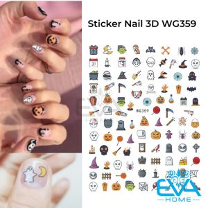 Miếng Dán Móng Tay 3D Nail Sticker Chủ Đề Lễ Hội Ma Candy Halloween WG354 WG356 WG357