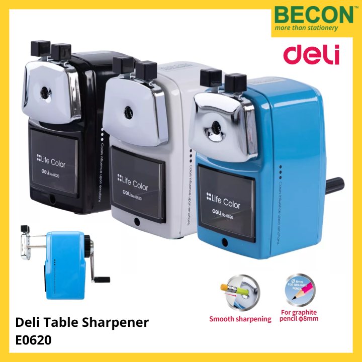 Table Sharpener Automatic Deli Table Sharpener E0620 ( Random Colour ) | Lazada