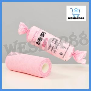 WESHOP88 1roll(20sheets) Reusable Cleaning Wipe Household Kitchen Cloth Microfiber Towel Rolls Dish Rags