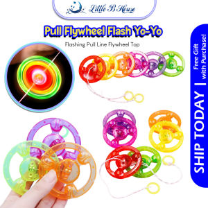 [Little B House] Pull Led Flywheel Toy Spinning Toy Mini Toy For Kids Party Goodies Children Day 玩具飞轮 Mainan Mini - BT419