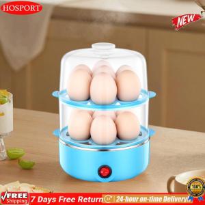 [HOSPORT Official Mall]Electric Egg Cooker with Auto Shut Off Vegetable Steamer Food Steamer for Hard Boiled Eggs