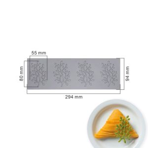 MAXG Lá 3D Bướm tổ ong Khuôn làm bánh sô cô la Khuôn làm bánh bông lan Viền trang trí bánh Khuôn silicon Khuôn làm bánh ren